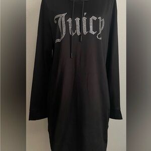 Juicy Couture Big Bling Long Sleeve Hoodie Dress - white tag! Size-XL , NWT!!